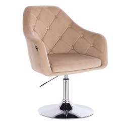 Hoker DERMEA N Latte Welur Chromowana Podstawa