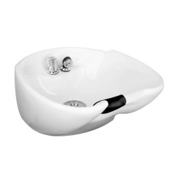 Black reclining shampoo chair basin