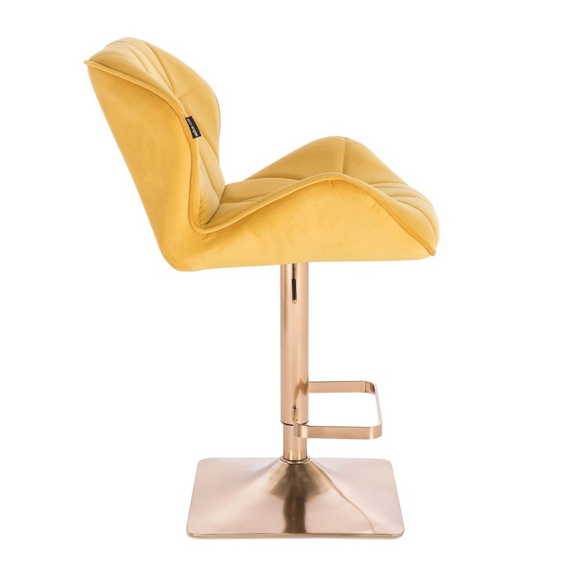 Żółty welur Petyr złota podstawa