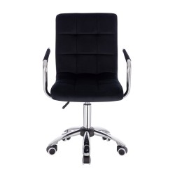 Black velour cosmetic chair wheels