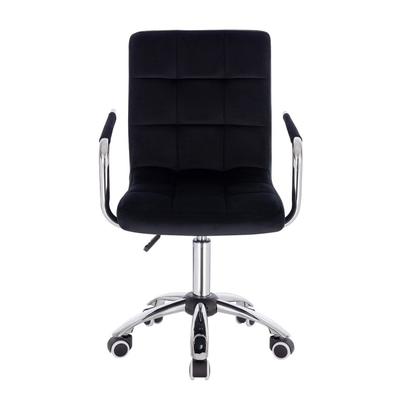 Black velour cosmetic chair wheels