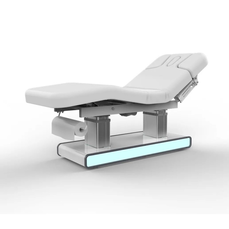 Łóżko kosmetyczne Laguna z opcją podgrzewania białe -Łóżka do masażu podgrzewane- 
