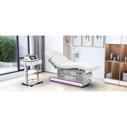 Łóżko kosmetyczne Laguna z opcją podgrzewania białe -Łóżka do masażu podgrzewane- 