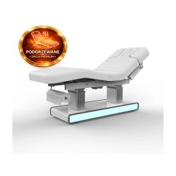 Łóżko kosmetyczne Laguna z opcją podgrzewania białe -Łóżka do masażu podgrzewane- 
