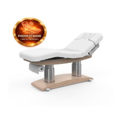 Łóżko kosmetyczne MOON H z podgrzewaniem białe -Łóżka kosmetyczne-