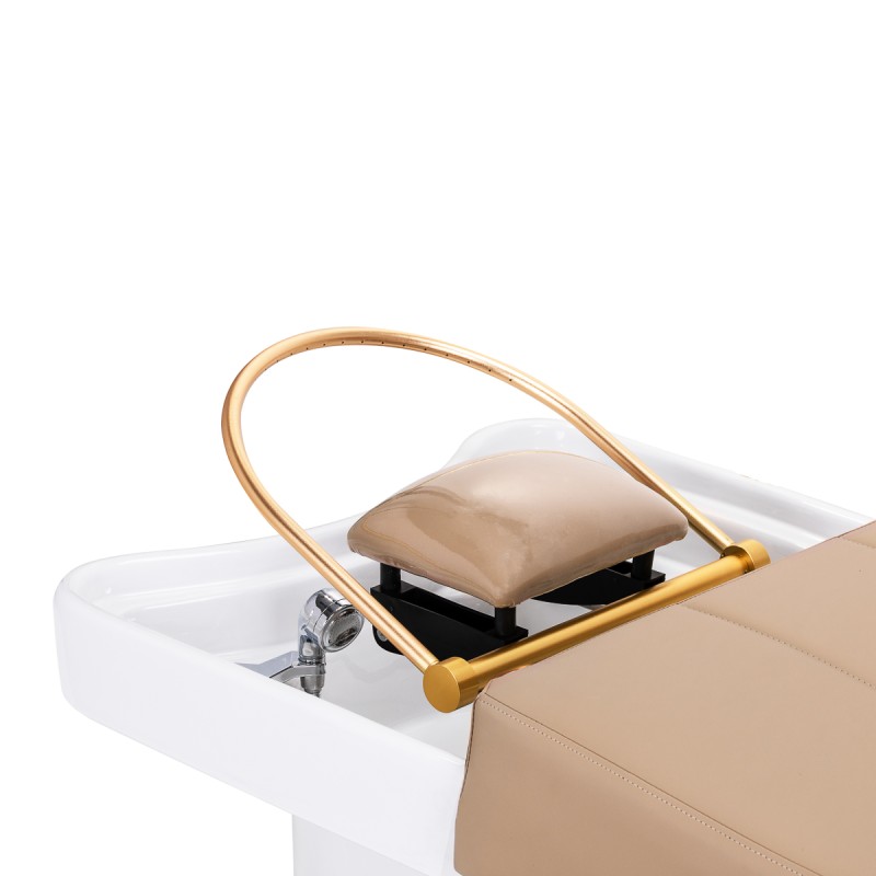 Beige reclining salon wash station
