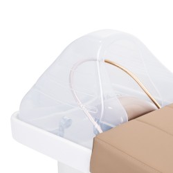 Beige reclining salon shampoo chair