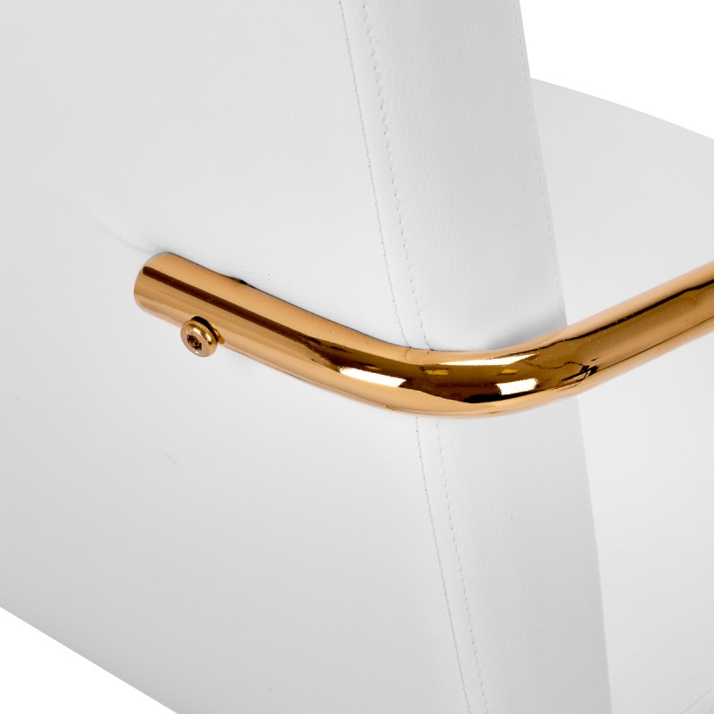 Krzesło Kosmetyczne QS-OF211G złoto beżowe