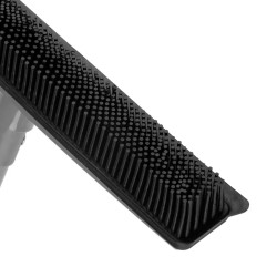 Miotła fryzjerska gumowa z kijem teleskopowym szara