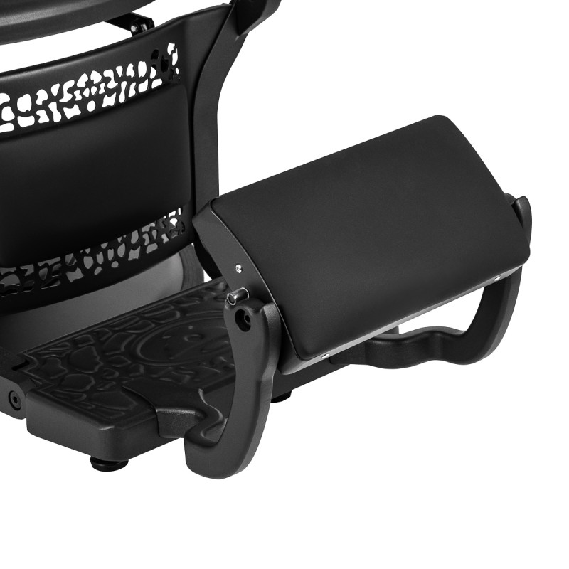 Gabbiano Fotel barberski Niccolo czarny bezguzikowy