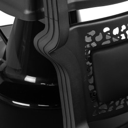 Gabbiano Fotel barberski Niccolo czarny bezguzikowy