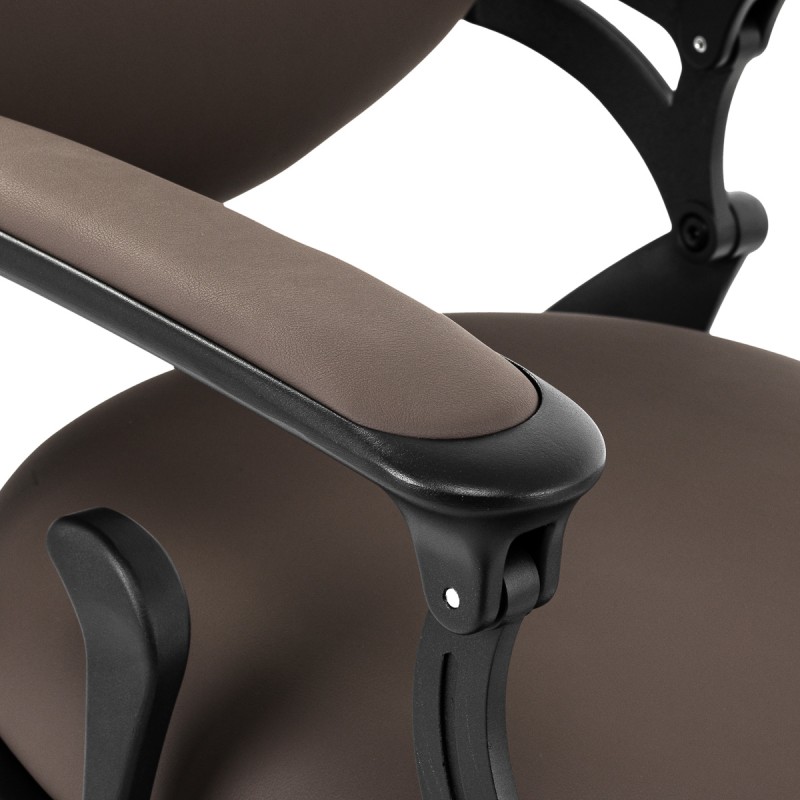 Gabbiano Fotel barberski Niccolo brązowy bezguzikowy