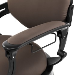 Gabbiano Fotel barberski Niccolo brązowy bezguzikowy