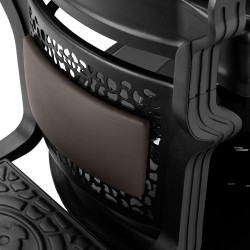 Gabbiano Fotel barberski Niccolo brązowy bezguzikowy