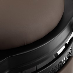 Gabbiano Fotel barberski Niccolo brązowy bezguzikowy