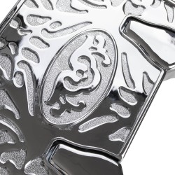 Gabbiano fotel barberski President Zielony z chromowaną ramą