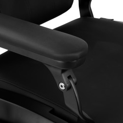 Gabbiano Fotel barberski Francesco czarny z czarną ramą