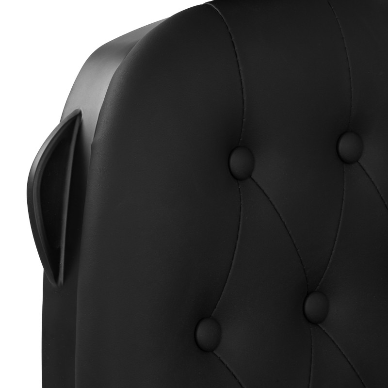 Gabbiano Fotel barberski Francesco czarny z czarną ramą