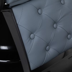 Gabbiano Fotel barberski Francesco grafitowy z czarną ramą