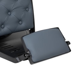 Gabbiano Fotel barberski Francesco grafitowy z czarną ramą