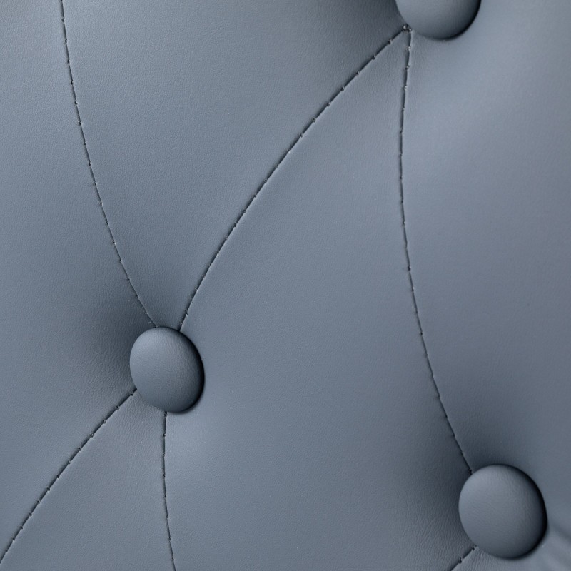 Gabbiano Fotel barberski Francesco grafitowy z czarną ramą