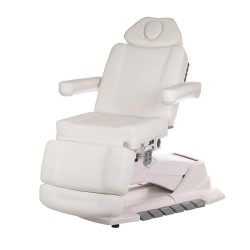 Elektryczny Fotel Kosmet Podgrzewany Br-6686 Biały obrotowy -Fotele kosmetyczne elektryczne- 