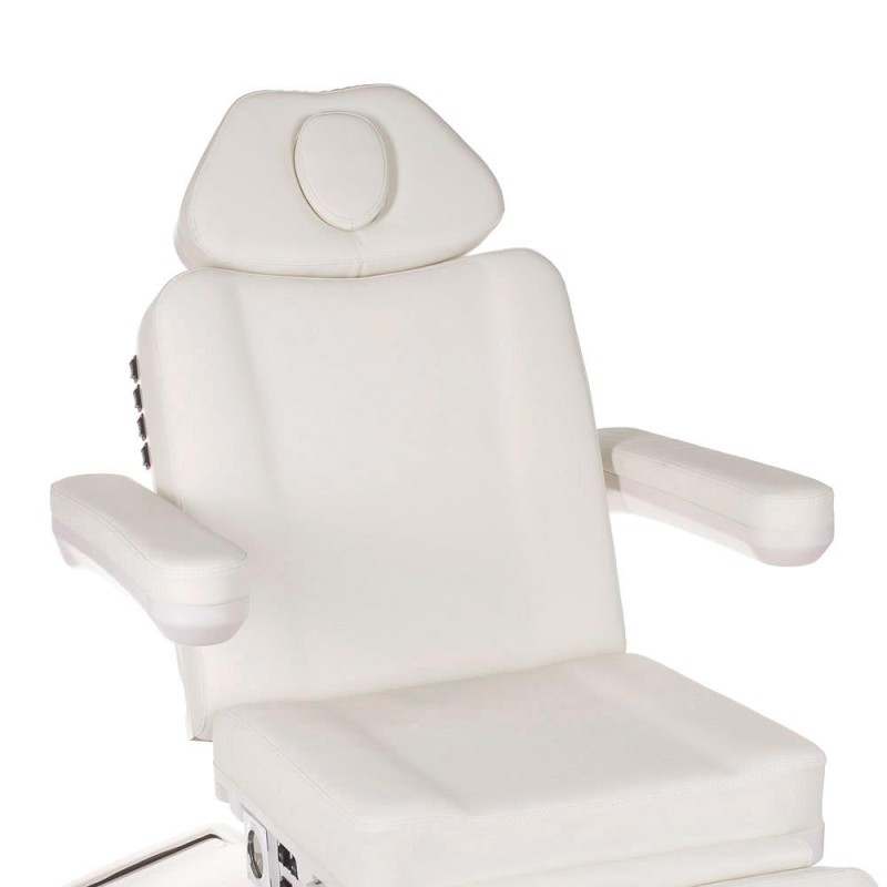 Elektryczny Fotel Kosmet Podgrzewany Br-6686 Biały obrotowy -Fotele kosmetyczne elektryczne- 