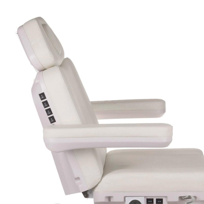 Elektryczny Fotel Kosmet Podgrzewany Br-6686 Biały obrotowy -Fotele kosmetyczne elektryczne- 