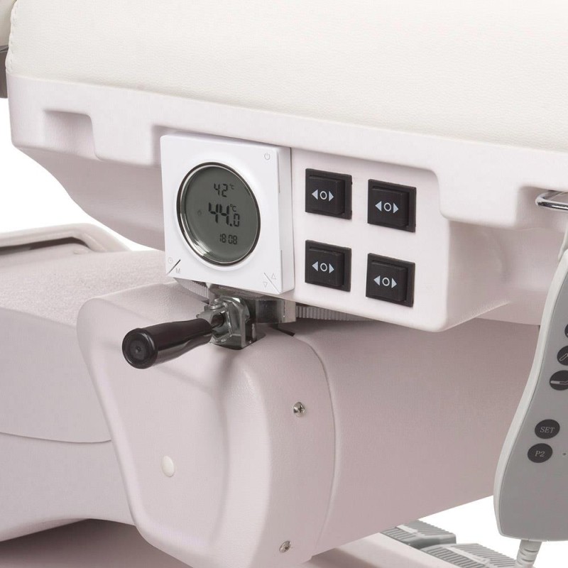 Elektryczny Fotel Kosmet Podgrzewany Br-6686 Biały obrotowy -Fotele kosmetyczne elektryczne- 