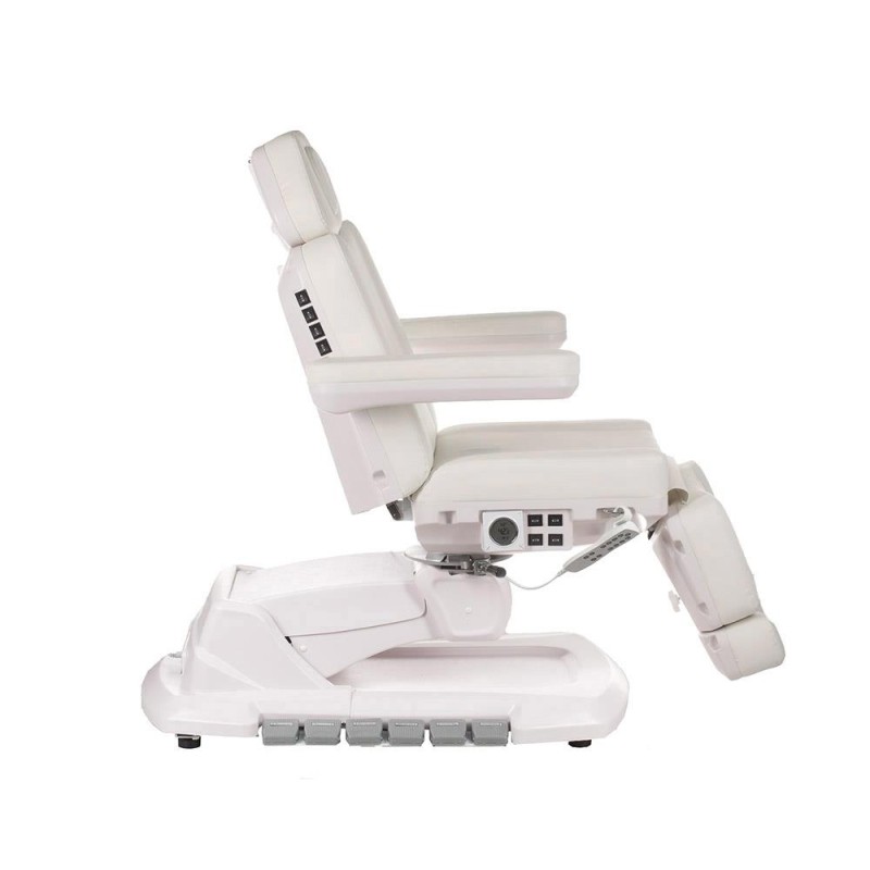 Elektryczny Fotel Kosmet Podgrzewany Br-6686 Biały obrotowy -Fotele kosmetyczne elektryczne- 