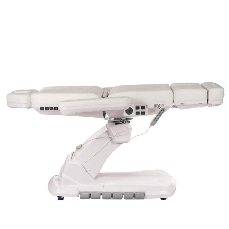 Elektryczny Fotel Kosmet Podgrzewany Br-6686 Biały obrotowy -Fotele kosmetyczne elektryczne- 