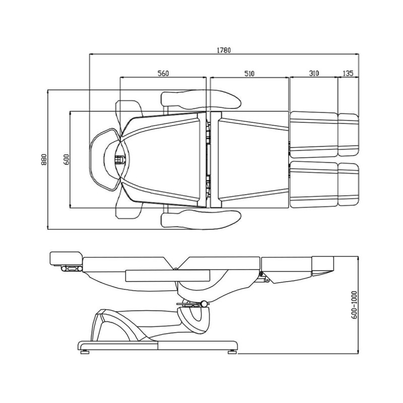 Biały elektryczny fotel do terapii pedicure