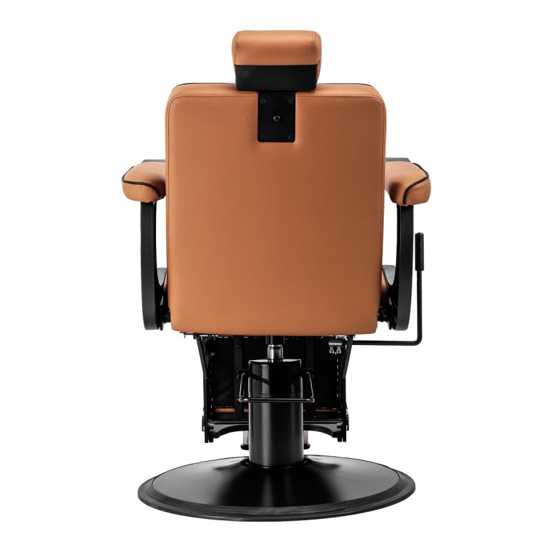 Light-brown barber chair black frame