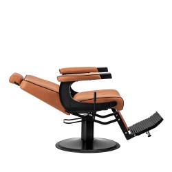 Light-brown barber chair black-frame