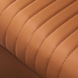 Gabbiano fotel barberski Visionerio jasnobrązowy czarna rama