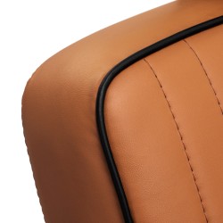 Gabbiano fotel barberski Visionerio jasnobrązowy czarna rama