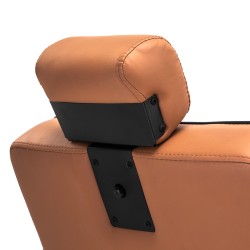 Light-brown barber chair black frame