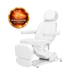 Elektryczny fotel kosmetyczny SILLON CLASSIC 3 silniki z podgrzewaniem second edition biały