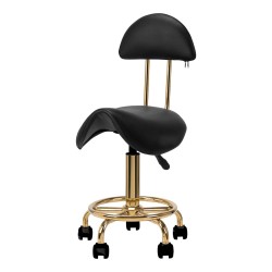 Taboret kosmetyczny 6001-G złoto - czarny 2 gat