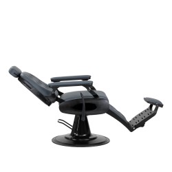 Gabbiano Fotel barberski Francesco grafitowy z grafitową ramą