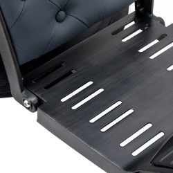 Gabbiano Fotel barberski Francesco grafitowy z grafitową ramą