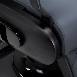 Gabbiano Fotel barberski Francesco grafitowy z grafitową ramą