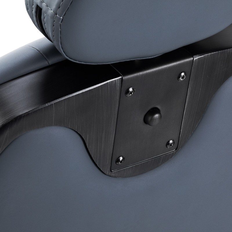 Gabbiano Fotel barberski Francesco grafitowy z grafitową ramą