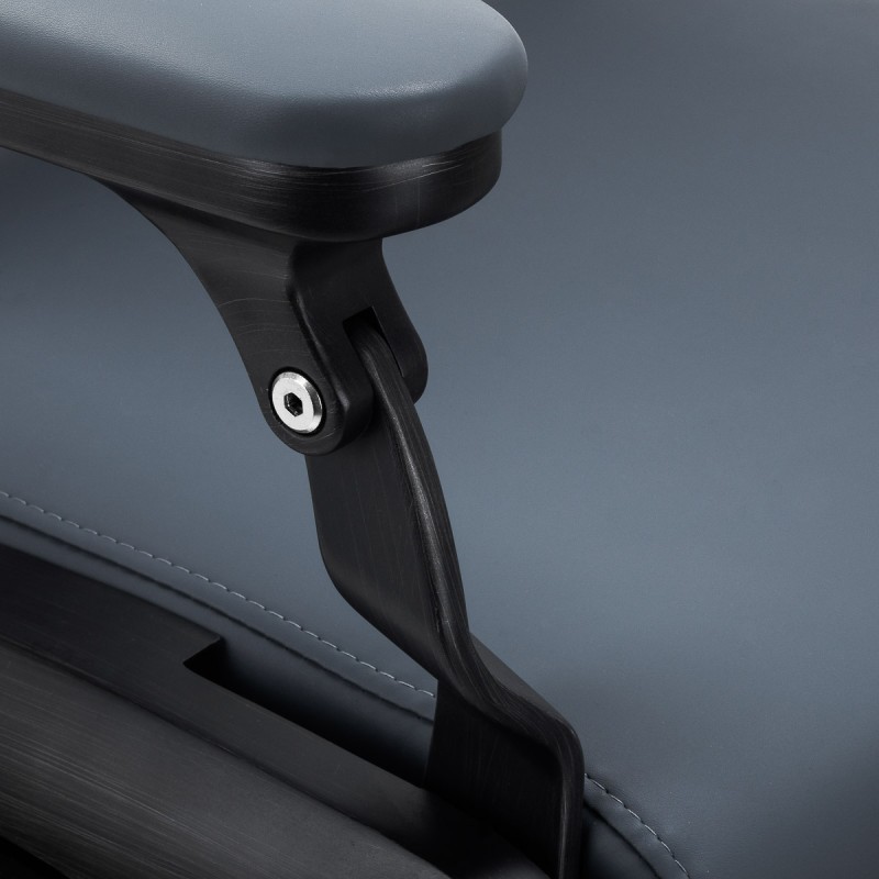 Gabbiano Fotel barberski Francesco grafitowy z grafitową ramą