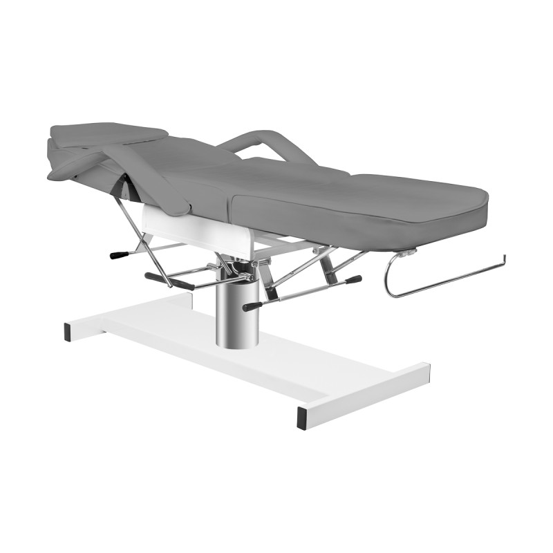 Gray hydraulic salon treatment chair