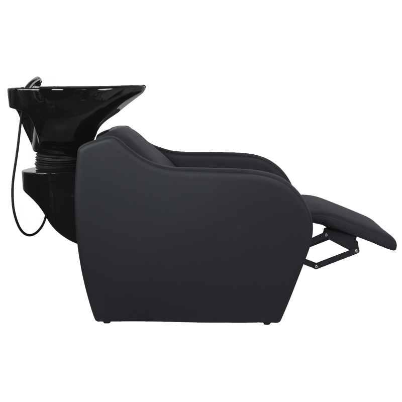 Myjnia fryzjerska WISP ROLL czarna z podnózkiem misa biała lub czarna -Myjnie fryzjerskie- 