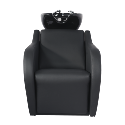 Myjnia fryzjerska WISP ROLL czarna z podnózkiem misa biała lub czarna -Myjnie fryzjerskie- 