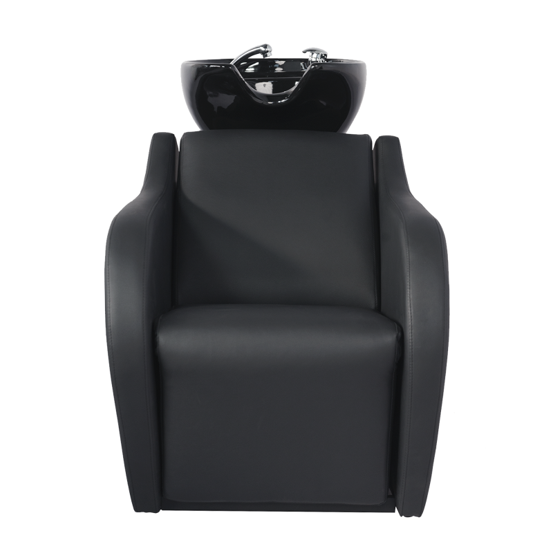 Myjnia fryzjerska WISP ROLL czarna z podnózkiem misa biała lub czarna -Myjnie fryzjerskie- 