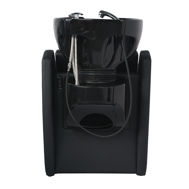 Myjnia fryzjerska WISP ROLL czarna z podnózkiem misa biała lub czarna -Myjnie fryzjerskie- 