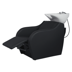 Myjnia fryzjerska WISP ROLL czarna z podnózkiem misa biała lub czarna -Myjnie fryzjerskie-